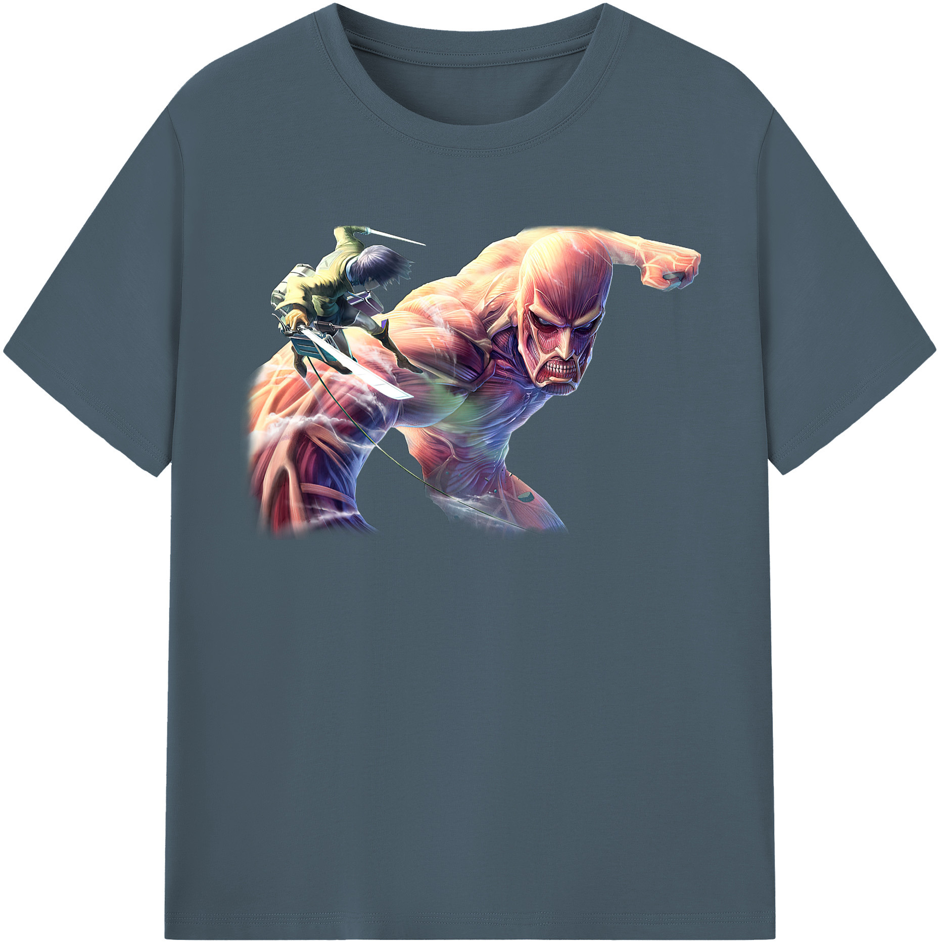（画像用） 進撃の巨人 Attack on Titan 綿100％半袖Tシャツ（フロントプリント）